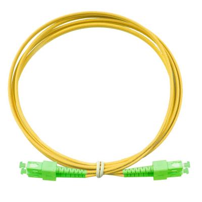 Комм. шнур оптический Eurolan Tight Buffer, Duplex SC/SC (APC/APC), OS2 9/125, LSZH (нг(A)-HF), 7м, зелёный хвостовик, цвет: жёлтый