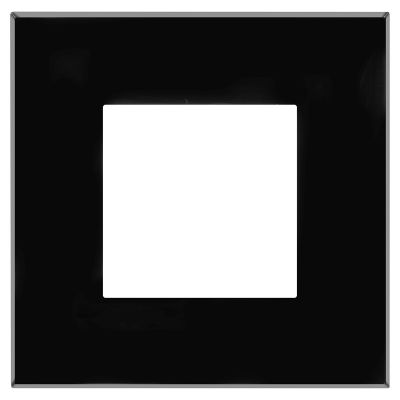 Рамка DKC Avanti, 1 пост, 90х90 мм (ВхШ), плоская, настенный, цвет: чёрный квадрат (DKC.4402902)