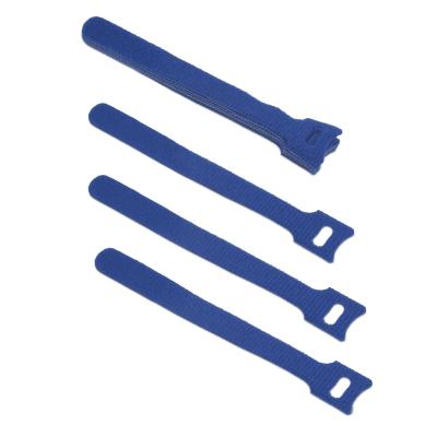 Стяжка кабельная на липучке Cabeus, открывающаяся, 14 мм Ш, 150 мм Д, 10 шт, материал: полиамид, цвет: синий