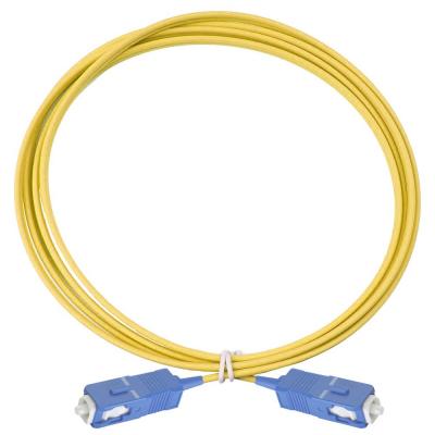 Комм. шнур оптический Eurolan Tight Buffer, Simplex SC/SC, OS2 9/125, LSZH (нг(A)-HF), 10м, синий хвостовик, цвет: жёлтый