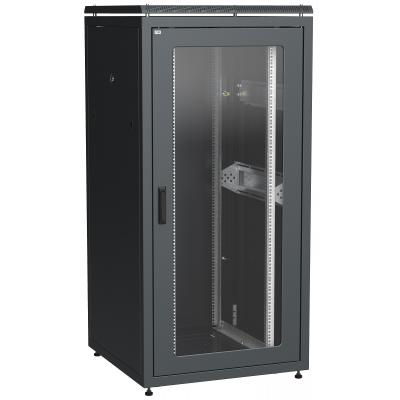 Шкаф телекоммуникационный напольный ITK LINEA N, IP20, 33U, 1650х800х800 мм (ВхШхГ), дверь: стекло, боковая панель: сплошная съемная, разборный, цвет: