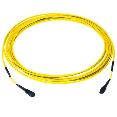 Комм. шнур оптический Hyperline, MPO/MPO, OS2 9/125, LSZH, 5м, чёрный хвостовик, цвет: жёлтый