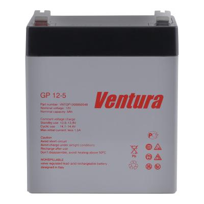 Аккумулятор для ИБП Ventura GP, 101х70х90 мм (ВхШхГ),  необслуживаемый свинцово-кислотный,  12V/5 Ач, цвет: серый, (GP 12-5)