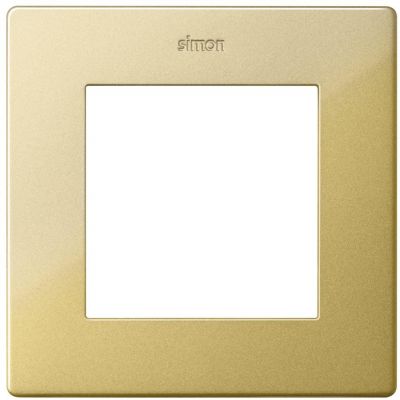 Рамка Simon Simon 24 Harmonie, 1 пост, 85х85 мм (ВхШ), плоская, универсальный, цвет: золото (2400610-166)