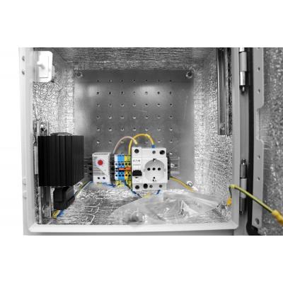 Шкаф уличный всепогодный укомплектованный настенный ЦМО ШТВ-НЭ, IP65, корпус: металл, 500х500х300 мм (ВхШхГ), цвет: серый