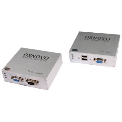 Комплект OSNOVO, RJ45/VGA/USB, передатчик и приёмник, (TA-VKM/7+RA-VKM/7)