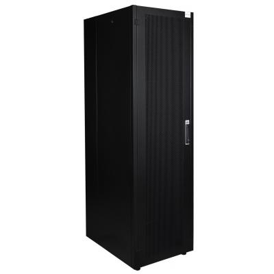 Шкаф серверный напольный Datarex, IP20, 32U, 1566х600х800 мм (ВхШхГ), дверь: перфорация, боковая панель: сплошная съемная, разборный, цвет: чёрный