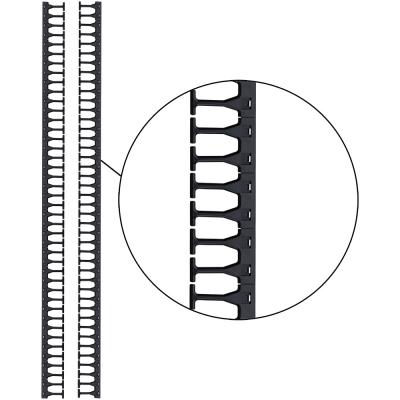 Организатор комм. шнуров Lanmaster DC, 48HU, 800х169 мм (ШхГ), вертикальный, для шкафов DC, цвет: чёрный, (2 шт в комплекте) 