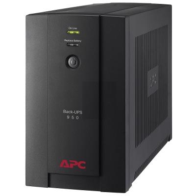ИБП APC Back-UPS, 950ВА, шнур 1.2 метра, линейно-интерактивный, напольный, 130х336х215 (ШхГхВ), 230V,  однофазный, Ethernet, (BX950UI)