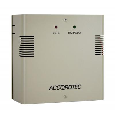 Блок питания AccordTec, металл, цвет: серый, ББП-30N, для видеонаблюдения, ОПС, СКУД, (AT-02576)