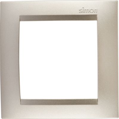 Рамка Simon Simon 15, 1 пост, 80х80 мм (ВхШ), плоская, универсальный, цвет: шампань (1500610-034)
