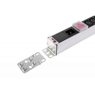 Блок силовых розеток Rem Rem-16, IEC 60320 С13 х 48, вход IEC 320 C20, для шкафов, 1 463мм, однофазный 16А, выключатель, алюминий