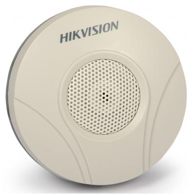 Микрофон HIKVISION, Ø78 мм, 28 мм В, для систем видеонаблюдения, материал: pvc, цвет: белый/голубой