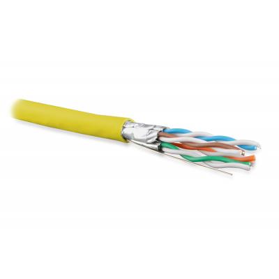 Кабель витая пара Hyperline UFTP4-C6A-S23-IN-PVC, PVC, U/FTP, кат. 6a, проводник Ø 0,57мм, 500м, тип прокладки: внутри зданий, цвет: жёлтый