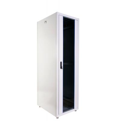 Шкаф телекоммуникационный напольный ЦМО ШТК-Э, IP20, 42U, 1987х600х600 мм (ВхШхГ), дверь: стекло, боковая панель: сплошная, разборный, цвет: серый