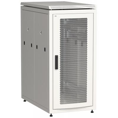 Шкаф серверный напольный ITK LINEA N, IP20, 24U, 1250х600х1000 мм (ВхШхГ), дверь: перфорация, боковая панель: сплошная съемная, разборный, цвет: серый