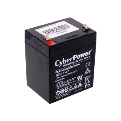 Аккумулятор для ИБП CyberPower, 107х90х70 мм (ВхШхГ),  необслуживаемый свинцово-кислотный,  12V/4,5 Ач, цвет: чёрный, (GP4.5-12)