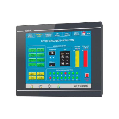 Промышленная операторская панель DKC, диагональ: 15’’ разрешение: 1024х768 px, 298х47 мм (ВхГ), TFT дисплей, 2 COM, 1 MicroUSB, 1 USB, 1 Ethernet