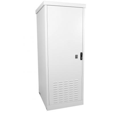 Шкаф уличный всепогодный укомплектованный напольный ЦМО ШТВ-1-Т1-MC1, IP55, 24U, 1300х700х900 мм (ВхШхГ), дверь: металл, цвет: серый, (ШТВ-1-24.7.9-43