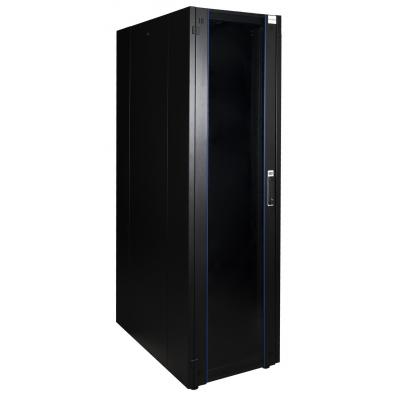 Шкаф телекоммуникационный напольный Datarex, IP20, 42U, 2010х600х1200 мм (ВхШхГ), дверь: стекло, боковая панель: сплошная съемная, разборный, цвет: чё