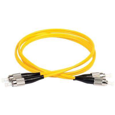Комм. шнур оптический ITK, Duplex FC/FC (UPC/UPC), OS2 9/125, LSZH, 5м, чёрный хвостовик, цвет: жёлтый