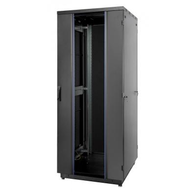 Дверь (к шкафу) Eurolan S3000, 22U, 800 мм Ш, стекло, цвет: чёрный