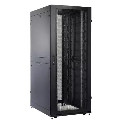 Шкаф серверный напольный ЦМО ШТК-С Проф, 42U, 1950х800х1000 мм (ВхШхГ), дверь: перфорация, боковая панель: сплошная, 2 части, сварной, цвет: чёрный