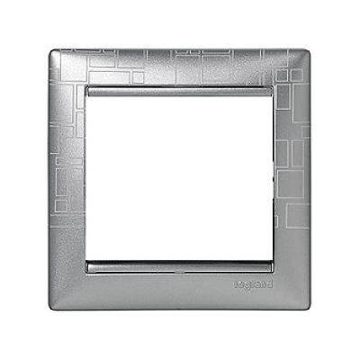 Рамка Legrand Valena, 1 пост, 58х51 мм (ВхШ), плоская, горизонтальная, цвет: алюминий модерн (LEG.770341)