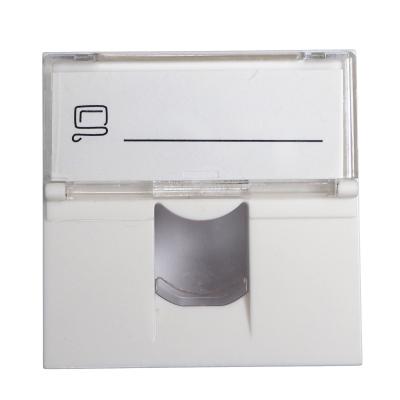 Лиц. панель розеточная BNH , Keystone Jack, 45х45 мм (ВхШ), плоская, цвет: белый (B200.1-45x45-FBS)