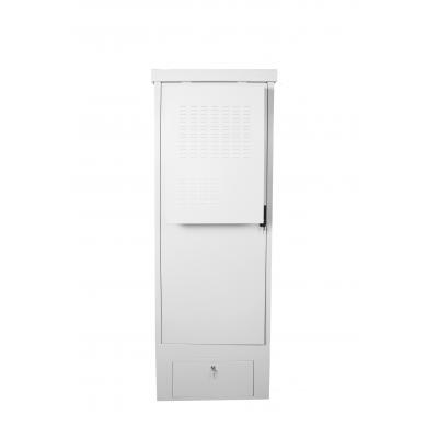 Шкаф уличный всепогодный укомплектованный напольный ЦМО ШТВ-1, IP55, 24U, 1310х700х600 мм (ВхШхГ), дверь: металл, цвет: серый, (ШТВ-1-24.7.6-К3АА-ТК)