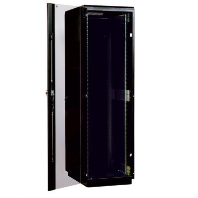 Шкаф телекоммуникационный напольный ЦМО ШТК-М, IP20, 47U, 2250х800х1000 мм (ВхШхГ), дверь: стекло, боковая панель: сплошная съемная, цвет: чёрный