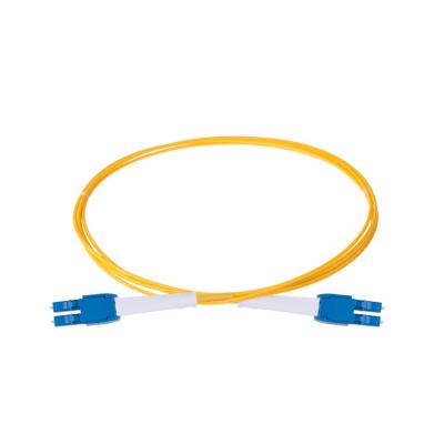 Комм. шнур оптический Eurolan HD Tight Buffer, Duplex LC/LC (UPC/UPC), OS2 9/125, LSZH (нг(A)-HF), 2м, синий хвостовик, цвет: жёлтый