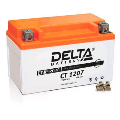 Аккумулятор для ИБП Delta Battery CT, 94х86х150 мм (ВхШхГ),  необслуживаемый свинцово-кислотный,  12V/7 Ач, (CT 1207)