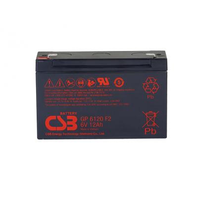 Аккумулятор для ИБП CSB Battery GP, 94,3х50х151 мм (ВхШхГ),  необслуживаемый свинцово-кислотный,  6V/3,6 Ач, (GP 6120)