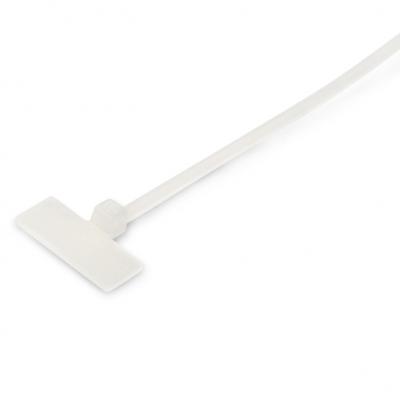 Стяжка кабельная Hyperline, неоткрывающаяся, 2,5 мм Ш, 110 мм Д, 100 шт, материал: полиамид, цвет: белый
