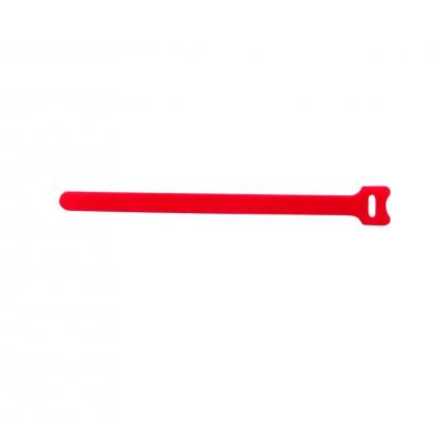 Стяжка кабельная Eurolan Velcro, открывающаяся, 12 мм Ш, 210 мм Д, 10 шт, цвет: красный