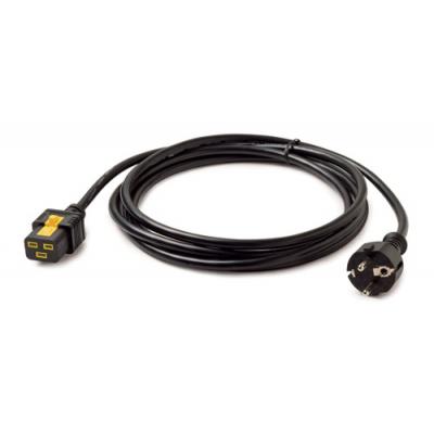 Силовой шнур APC, IEC 320 C19 , вилка Schuko CEE 7/7P, 3 м, 16А, цвет: чёрный