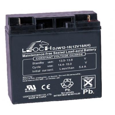 Аккумулятор для ИБП Leoch DJW, 167,5х77х181,5 мм (ВхШхГ),  необслуживаемый свинцово-кислотный,  12V/18 Ач, (DJW 12-18)
