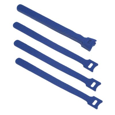 Стяжка кабельная на липучке Cabeus, открывающаяся, 14 мм Ш, 180 мм Д, 10 шт, материал: полиамид, цвет: синий