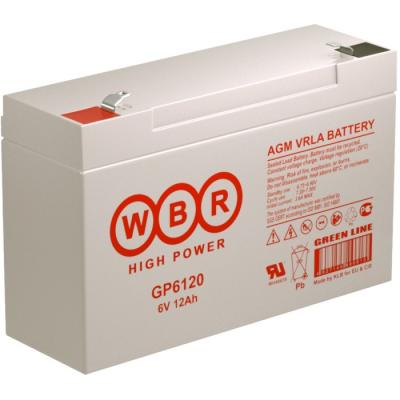 Аккумулятор для ИБП WBR GP, 99х50х151 мм (ВхШхГ),  необслуживаемый свинцово-кислотный,  6V/12 Ач, (GP6120 WBR)