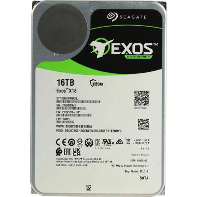 Жёсткий диск Seagate Exos X16, 16 ТБ, SAS, 7 200 rpm, ST16000NM001G