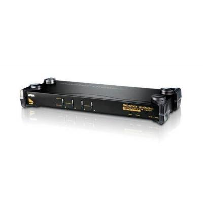 Переключатель KVM Aten, Altusen, портов: 4 х SPDB-15, 670х170х450 мм (ВхШхГ), USB, PS/2, цвет: чёрный