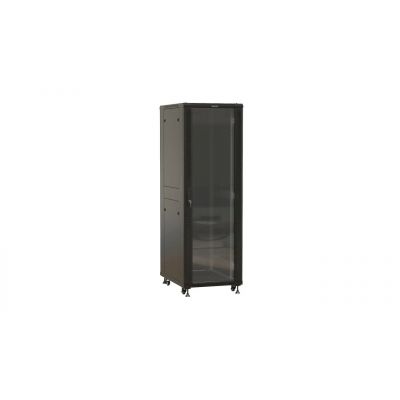 Шкаф телекоммуникационный напольный Hyperline TTBR, IP20, 32U, 1610х600х600 мм (ВхШхГ), дверь: стекло, задняя: металл, разборный, цвет: чёрный