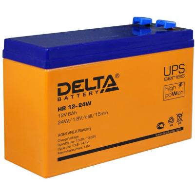 Аккумулятор для ИБП Delta Battery HR-W, 99х52х151 мм (ВхШхГ),  Необслуживаемый свинцово-кислотный,  12V/6 Ач, цвет: оранжевый, (HR 12-24W)