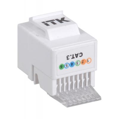 Модуль  ITK, keystone, 1хRJ12, IDC 110, кат. 3, экр., 1 шт, цвет: белый