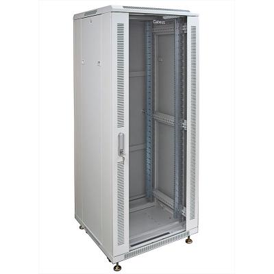 Шкаф телекоммуникационный напольный Cabeus, IP20, 42U, 2055х800х800 мм (ВхШхГ), дверь: стекло, разборный, цвет: серый