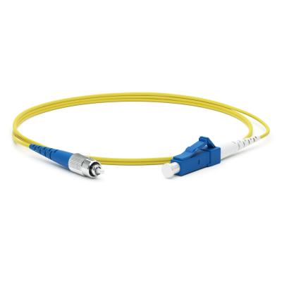 Комм. шнур оптический Hyperline, Simplex FC/LC (UPC), OS2 9/125, LSZH, 3м, Ø 2мм, синий хвостовик, цвет: жёлтый