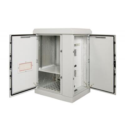 Шкаф уличный всепогодный 12U (800х600), дверь металл 2шт., задняя стенка вентилируемая-03