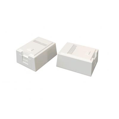 Коробка для наст. монтажа Hyperline SBB4, вводов: 1, Keystone, 28,5х35,5х59 мм (ВхШхГ), цвет: белый