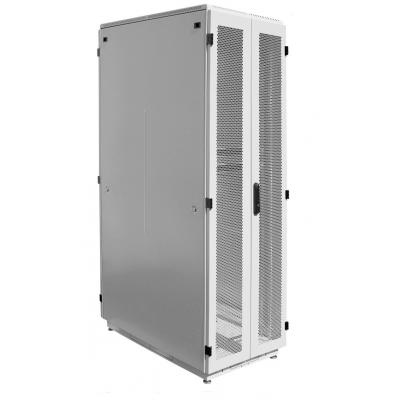 Шкаф серверный напольный ЦМО ШТК-М, IP20, 42U, 2030х800х1200 мм (ВхШхГ), дверь: перфорация, боковая панель: сплошная, цвет: серый
